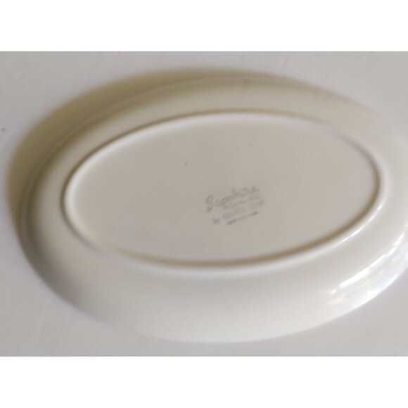 Vintage Oval Serving Platter Sapphire by Crown Lynn New Zealand 9 1/4" x 6 1/4" - Picture 7 of 8